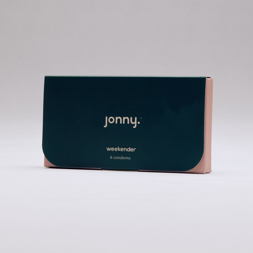 Weekender Pack of 6 Vegan and Natural Condoms by Jonny